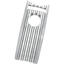 PartzBiz HD DS22020114 - Covingtons Customs Finned Chrome Dash Insert Cover Harley Road King FLHR 08-17 | C1233-C
