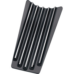 PartzBiz HD DS22020040 - Covingtons Customs Finned Black Dash Insert Cover for Harley FLHT FLT 89-07 | C1231-B