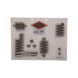 PartzBiz HD DS24011151 - Diamond 12 Point Polished Stainless Engine Bolt Kit For Harley Touring M8 FLH FLT 17-