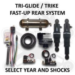 PartzBiz HD DA-FAST-TRIGLIDE - Dirty Air Fast-Up Trike Air Ride Suspension System 09-Up Harley Tri-Glide FLHTCUTG Tri Glide Street Glide