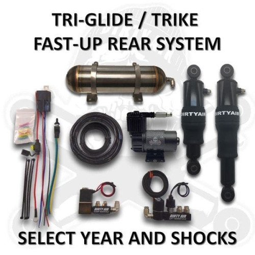 PartzBiz HD: 4418705-Dirty Air Fast-Up Trike Air Ride Suspension System 09-Up Harley Tri-Glide FLHTCUTG Tri Glide Street Glide