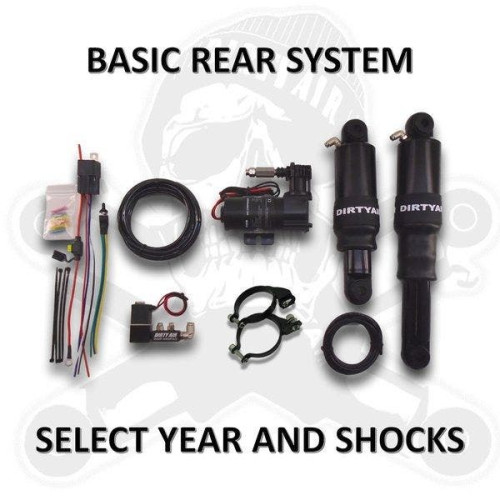 PartzBiz HD: 4418706-Dirty Air Rear Aluminum Bagger Air Ride Rear Suspension Shock Kit Harley FLH 00-18 PartzBiz HD: 4418706-Dirty Air Rear Aluminum Bagger Air Ride Rear Suspension Shock Kit Harley FLH 00-18
