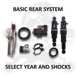 PartzBiz HD DA-HTR01-14 - Dirty Air Rear Basic Bagger Air Ride Rear Suspension Shock Kit Harley FLH 00-20