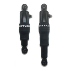 PartzBiz HD DA-SRD747-PR - Dirty Air Rear Steel Air Ride Shocks Suspension Pair Harley Touring Bagger 80-20