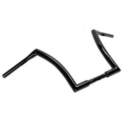 PartzBiz HD DNA-M-HB-4002BK - DNA 12" Black Fat Monster 1.5" Handlebars Notched Dimpled M-HB-4002BK
