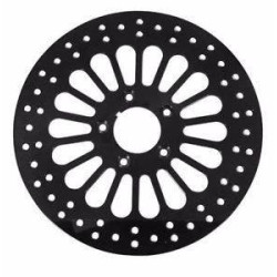 PartzBiz HD M-RT-2100Z / EP-BLK-ROTOR-FTa - DNA Black Super Spoke Single Front 11.5 Disc Rotor Harley Touring Softail XL Dyna