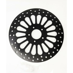 PartzBiz HD M-RT-2100Z - DNA Black Super Spoke Single Front 11.5 Disc Rotor Only Harley Touring Softail XL Dyna
