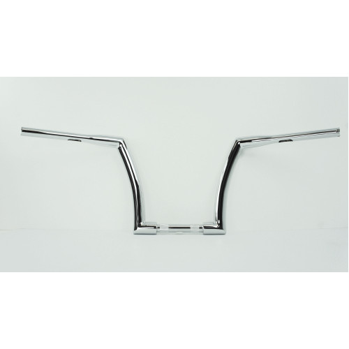 PartzBiz HD: 4418672-DNA Chrome 12" Rise Fat Monster Ape Hanger Fat Bars OEM 1.5" Handlebars Harley 96-Up davidson Touring Softail Dyna road king low boy bob fat slim 