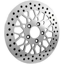 PartzBiz HD M-RT-2160 / EP-13274 - DNA High Polished Mesh Front 11.5 Disc Rotor Harley Dyna Sportster Softail FLH | M-RT-2162