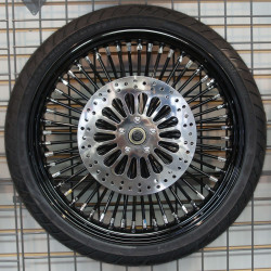 PartzBiz HD DNA-52BLK-21/18-09 - DNA Mammoth 52 Spoke Black Rim Spokes Hub Wheel Package Set Tires Harley 09-22 PartzBiz HD DNA-52BLK-21/18-09 - DNA Mammoth 52 Spoke Black Rim Spokes Hub Wheel Package Set Tires Harley 09-22