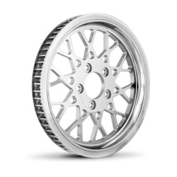 PartzBiz HD M-PL-0206 - DNA Mesh Chrome 70 Tooth X 1-1/8" Rear Pulley Mesh Custom Harley HD - M-PL-0206 PartzBiz HD M-PL-0206 - DNA Mesh Chrome 70 Tooth X 1-1/8" Rear Pulley Mesh Custom Harley HD - M-PL-0206