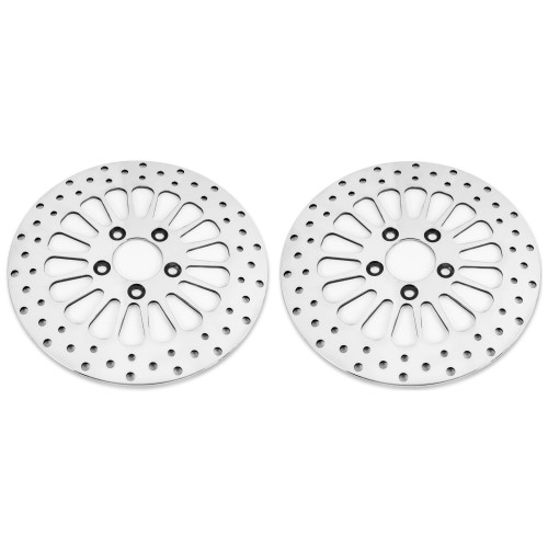 PartzBiz HD: 4418487-DNA Polished Super Spoke Dual Front & Rear 11.5 ดิสก์โรเตอร์ Harley Touring 00-07 | M-RT-2100 PartzBiz HD: 4418487-DNA Polished Super Spoke Dual Front & Rear 11.5 ดิสก์โรเตอร์ Harley Touring 00-07 | M-RT-2100