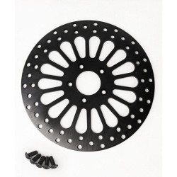 PartzBiz HD M-RT-1100Z / EP-13274 - DNA Super Spoke Black Front 11.8 Disc Rotor Harley Touring 08-13 (ea)