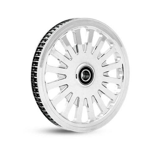 PartzBiz HD: 4418498-DNA Super Spoke Chrome Cush Drive Pulley 68th x 1” สำหรับ Harley 09-up Touring | M-PL-0172