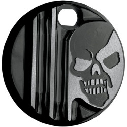 PartzBiz HD DS07030401 - Covingtons Customs Machine Head Gloss Black Fuel Gas Doors Harley Touring 08-17 | C1129-B