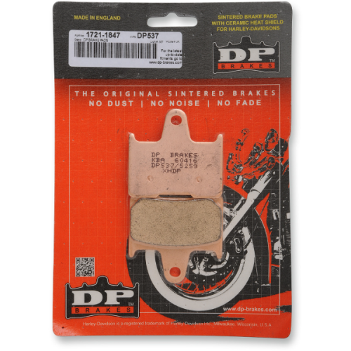 PartzBiz HD: 4418459-DP เบรคผ้าเบรคโลหะเผาด้านหน้า DP537 Harley Sportster 14-20