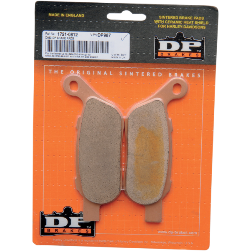 PartzBiz HD: 4418425-DP เบรคผ้าเบรคโลหะเผาด้านหลัง DP987 Harley Softail Dyna 08-13 PartzBiz HD: 4418425-DP เบรคผ้าเบรคโลหะเผาด้านหลัง DP987 Harley Softail Dyna 08-13