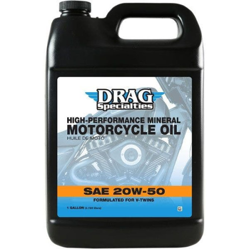 PartzBiz HD: 4418389-Drag 1 US Gallon 20W-50 High-Performance Mineral Engine Oil for V-Twin