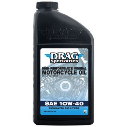 PartzBiz HD DS36010772 - Drag 1 US Quart 10W-40 High-Performance Mineral Engine Oil for V-Twin