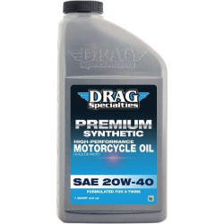 PartzBiz HD DS36010781 - Drag 1 US Quart 20W40 High Performance Fully Synthetic Engine Oil for V-Twin