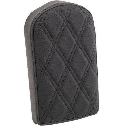PartzBiz HD: 4418358-Drag 10" Sissy Bar Pad Black Double Diamond Vinyl Harley & Custom 0822-0440