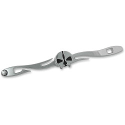 PartzBiz HD DS16010491 - Drag 1601-0491 Chrome Split Skull Custom Shift Linkage Harley 00-17 FLST Softail