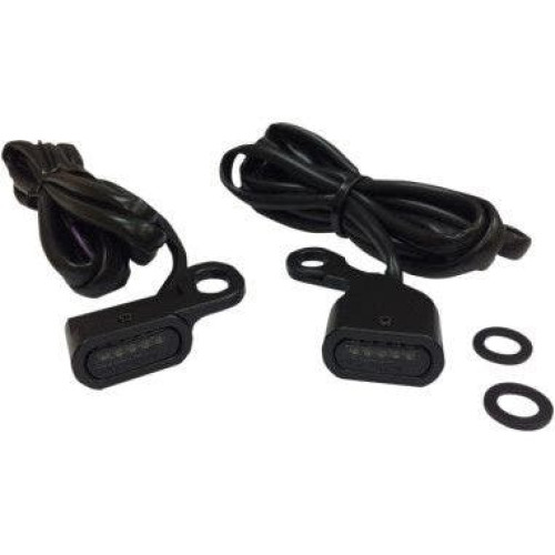 PartzBiz HD: 4418353-Drag 2040-2139 Black Smoke Lens LED Handlebar Marker Light 04-18 Harley XL  20402139