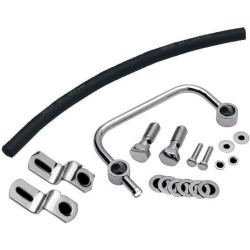 PartzBiz HD DS21100316 - Drag 2110-0316 Chrome Crankcase Breather Bracket Kit 91-18 Harley XL Sportster 2110-0316 21100316
