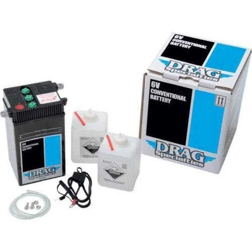 PartzBiz HD: 4418322-Drag 2113-0214 6v Lead Acid Conventional Battery 48-64 Harley 2113-0214 21130214