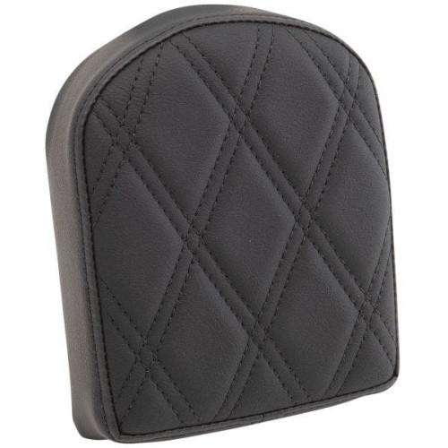 PartzBiz HD: 4418329-Drag 7" Sissy Bar Pad Black Double Diamond Vinyl Harley & Custom 0822-0443