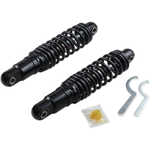 PartzBiz HD: 4418302-Drag Black 12" Premium Ride-Height Adjustable Shocks Heavy Duty Harley 99-17