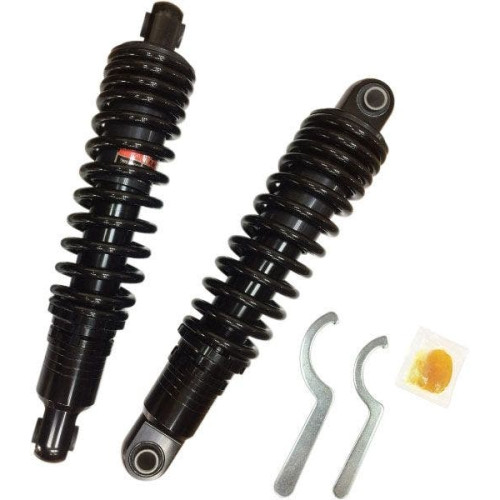 PartzBiz HD: 4418306-Drag Black 13" Premium Ride-Height Adjustable Shocks Heavy Duty Harley XL 04-19