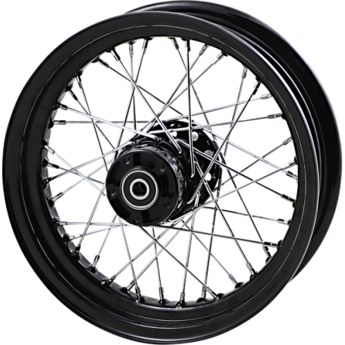 PartzBiz HD: 4418312-Drag Black 16 x 3 40 Spoke Front Wheel Dual Disc No ABS Harley Touring 00-07