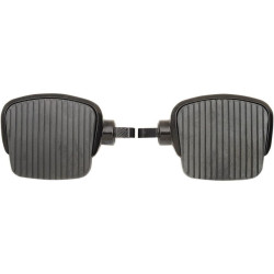 PartzBiz HD DS16210725 - Drag Black 4" Floorboards Rubber Pads w/ Male Peg Mounts for Harley or Metric | 1621-0725