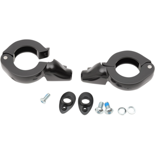 PartzBiz HD: 4418277-Drag Black 41mm Fork Turn Signal Clamp Mounts Harley & Metric Custom