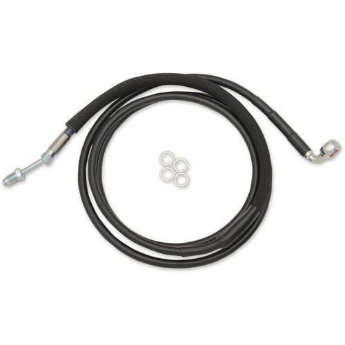 PartzBiz HD: 4418285-Drag Black Braided Extended Plus +10 Hydraulic Clutch Line Cable FLTRX 17-18 | 0661-0032
