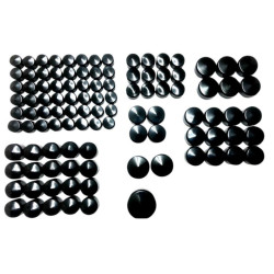PartzBiz HD DS24040983 - Drag Black Deluxe Engine Transmission Bolt Cover Caps Harley M8 17-20