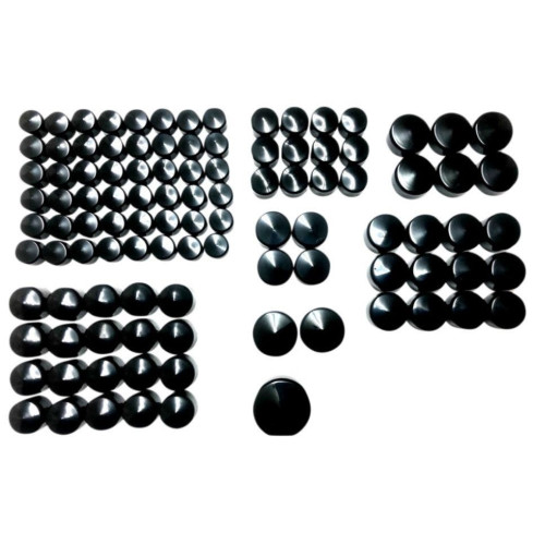 PartzBiz HD: 4418266-Drag Black Deluxe Engine Transmission Bolt Cover Caps Harley M8 17-20