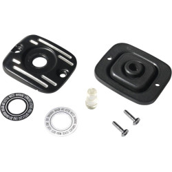 PartzBiz HD DS06110188 - Drag Black Front Brake Master Cylinder Cover with Gasket Harley Big Twin 05-17