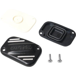 PartzBiz HD DS06110189 - Drag Black Front Brake Master Cylinder Cover with Gasket Harley Softail 15-Up