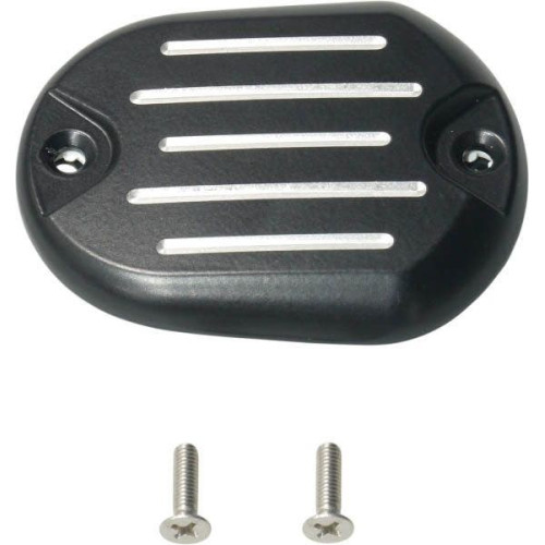 PartzBiz HD: 4418273-Drag Black Front Brake Master Cylinder Cover with Gasket Harley Sportster 04-18