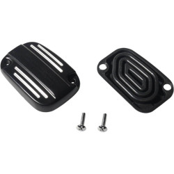 PartzBiz HD DS06110190 - Drag Black Front Brake Master Cylinder Cover with Gasket Harley Touring FL 08-18