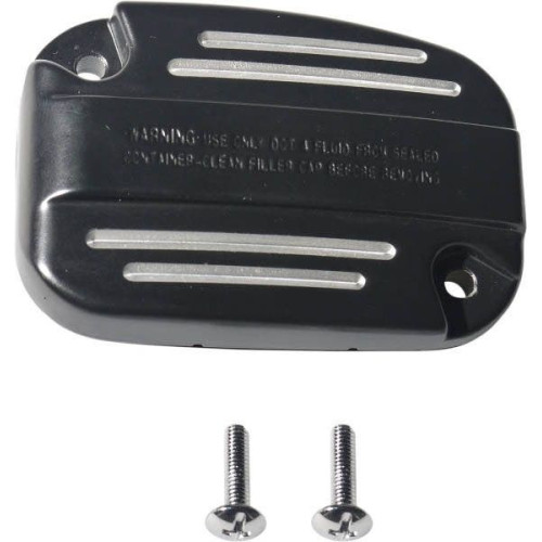 PartzBiz HD: 4418233-Drag Black Front Brake Master Cylinder Cover with Gasket Harley Touring FL 14-16