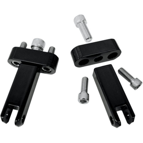 PartzBiz HD: 4418252-Drag Black Passenger Floorboard to Peg Conversion Mounts Harley Touring FLH/T