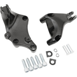 PartzBiz HD DS16201318 - Drag Black Passenger Footpeg Mounts for Harley Sportster Models 14-17 Repl 50500270