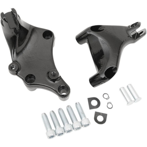 PartzBiz HD: 4418211-Drag Black Passenger Footpeg Mounts for Harley Sportster Models 14-17 Repl 50500270