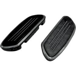 PartzBiz HD DS16210350 - Drag Black Sweeper Swept Style Passenger Floorboards Harley FLT/H FL Softail - 1621-0350