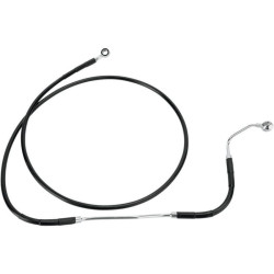 PartzBiz HD DS17412935 - Drag Front Extended +6 Black VinylSteel Brake Line for Harley 09-13 FLH/T W/ ABS | 1741-2935