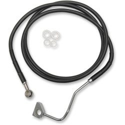 PartzBiz HD DS17413996 - Drag Black Vinyl Extended Length Front Brake Line Harley 14-15 W/ABS Plus 4 - 1741-3996
