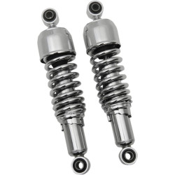 PartzBiz HD DS13101302 - Drag Chrome 11" Replacement Rear Shock Absorbers for Harley Dyna FXD 91-17 | 1310-1302